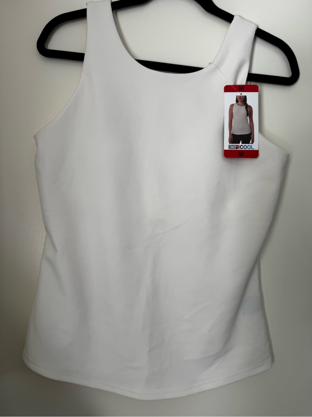 Classic White Scoop Neck Tank Top - Breathable Stretch